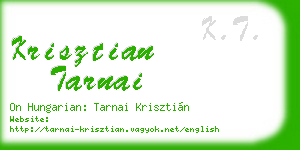 krisztian tarnai business card